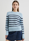 Rails Alise Sweater. The ultimate transitional knit, prepare to wear the Alise year-round. Crafted from 100% cotton yarn, this crewneck is a lighter alternative to your favorite wool sweater — perfect for chillier summer nights or as a layering piece for long winter days. Finished with contrasting stripes on the body and sleeves, the Alise embodies laid-back coastal elegance.