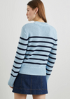 Rails Alise Sweater. The ultimate transitional knit, prepare to wear the Alise year-round. Crafted from 100% cotton yarn, this crewneck is a lighter alternative to your favorite wool sweater — perfect for chillier summer nights or as a layering piece for long winter days. Finished with contrasting stripes on the body and sleeves, the Alise embodies laid-back coastal elegance.