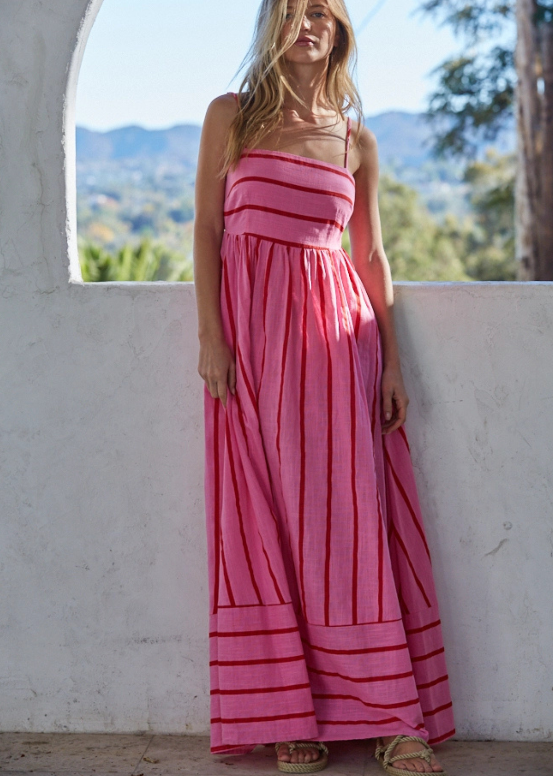 Angie Striped Maxi Dress