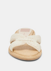 Dolce Vita Atomic Sandals- White Raffia. A new flat-out favorite for spring. ATOMIC's effortless slip-on silhouette is a must-have for quick weekend trips, casual brunch dates, and all your other to-dos this season. Recycled raffia brings on-trend texture to some of our favorite hues.