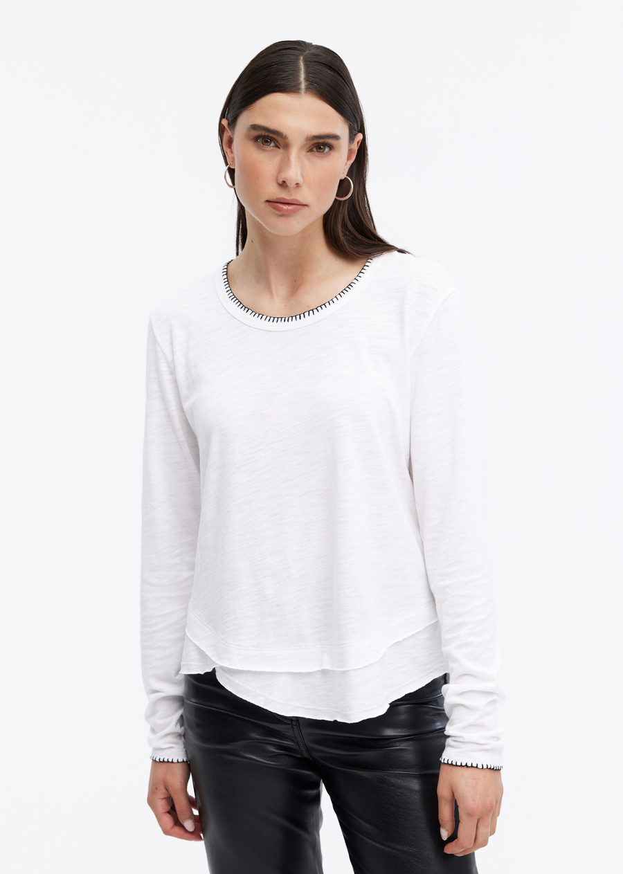 CHRLDR Whipstitch Ava Long Sleeve Shirt