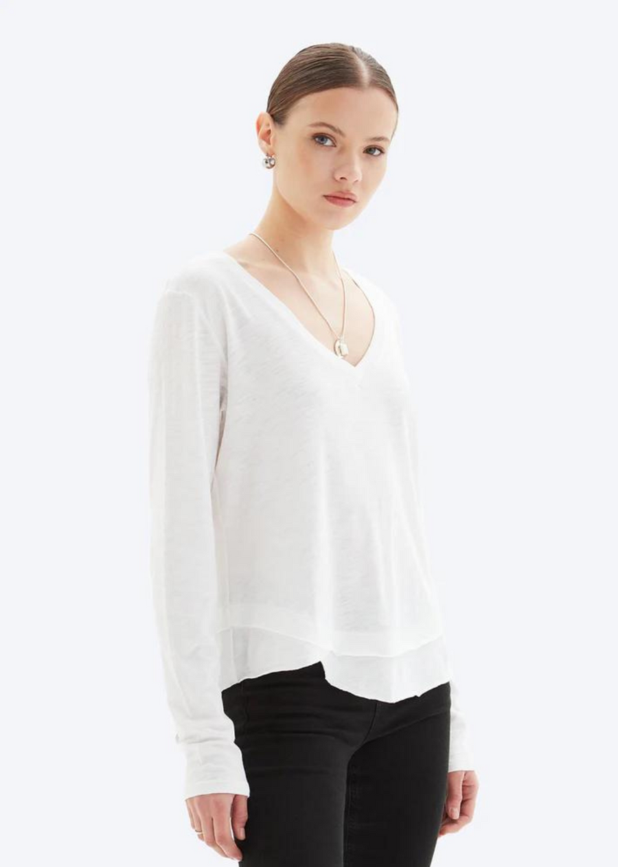 CHRLDR Ava V-Neck Mock Long Sleeve