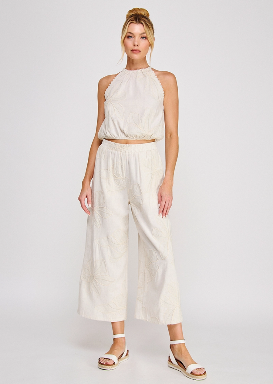 Bancer Linen Top - Natural