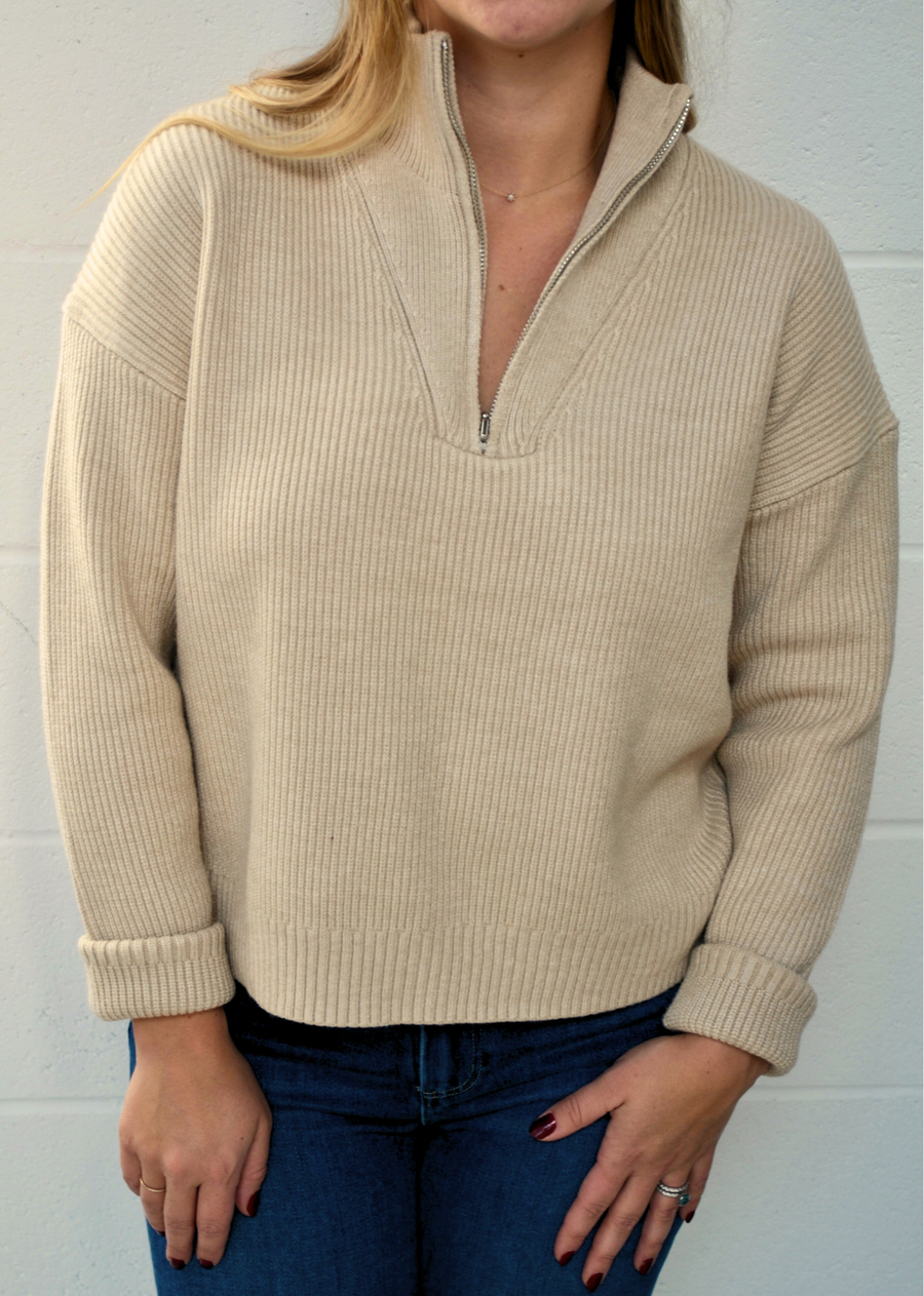 Karla Quarter Zip Sweater