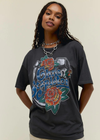 DayDreamer LA Chris Stapleton Distressed Horseshoe Merch Tee. Made from a 100% cotton fabric, feels like a luxury tour shirt with the perfect drape. A blend of our Weekend Tee and OS Tee, this roomy fit t-shirt is like that perfect vintage find, featuring an open neckline and ladder stitch hems