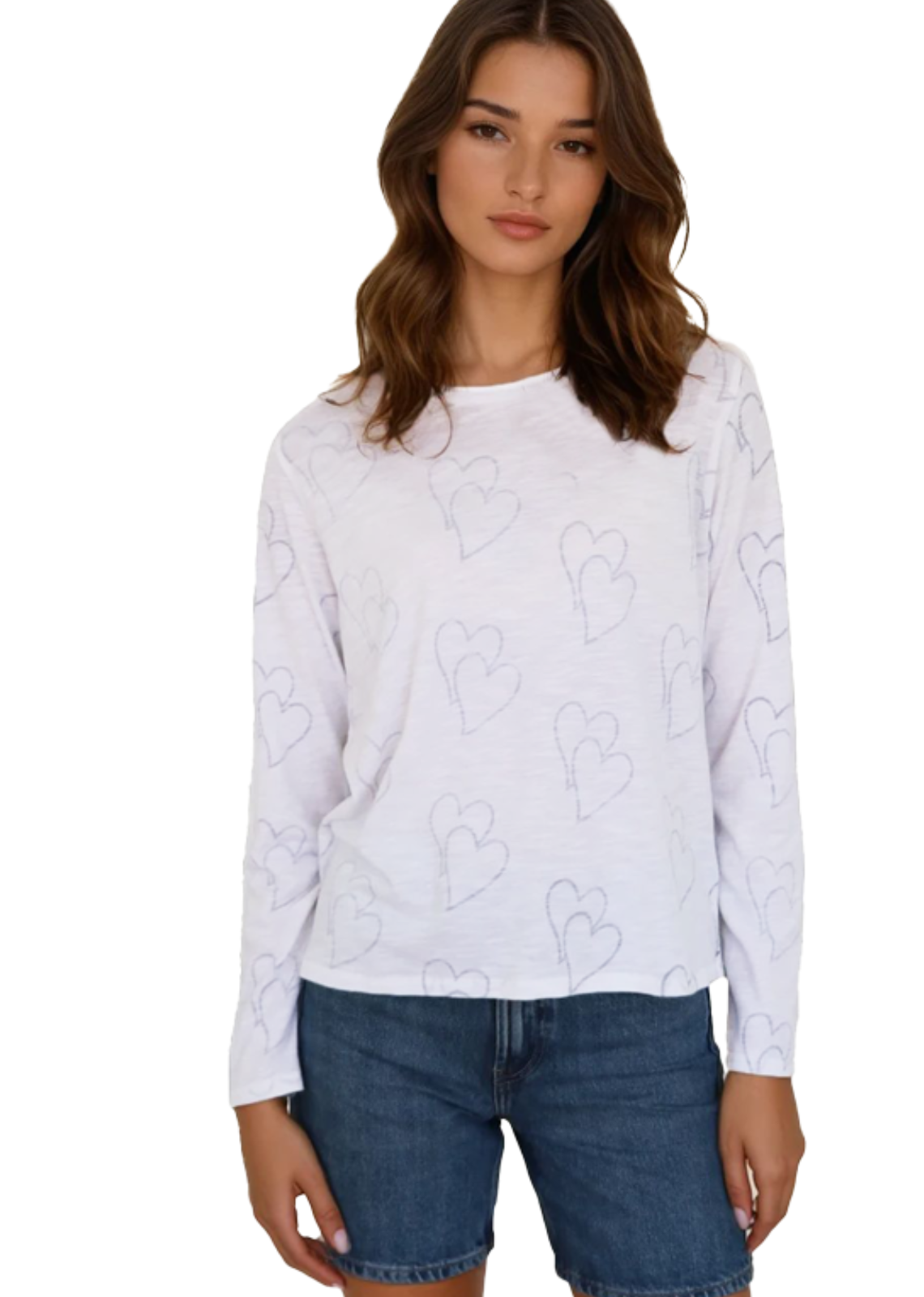 CHRLDR Double Hearts Long Sleeve Tee