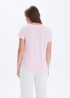 CHRLDR Ava V-Neck Layer T-Shirt- Blush. Fits true to size Pima Cotton/Modal Slub Jersey Smooth buttery feel V-Neck Mock Layers detail at the bottom Clean finish Wash cold Made in Peru.