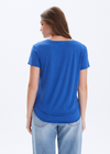 CHRLDR Ava V-Neck Mock Layer T-Shirt- Electric Blue
