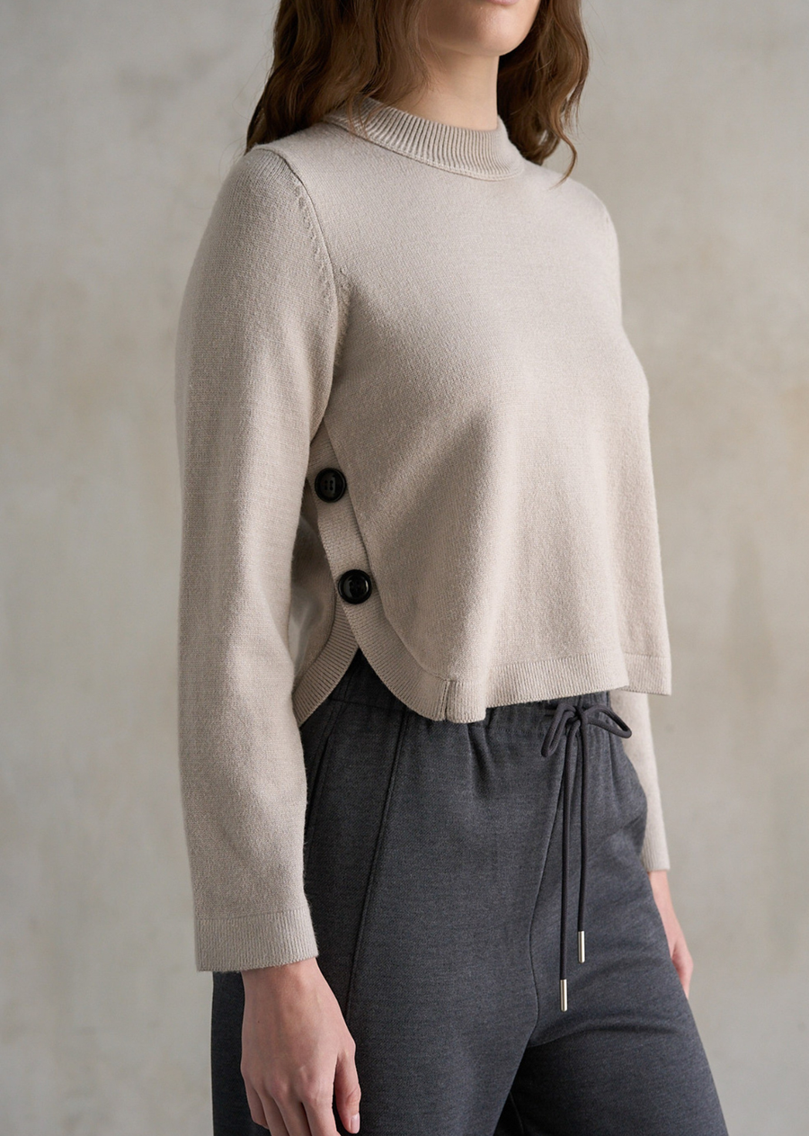 Celeste Side Button Detailed Sweater