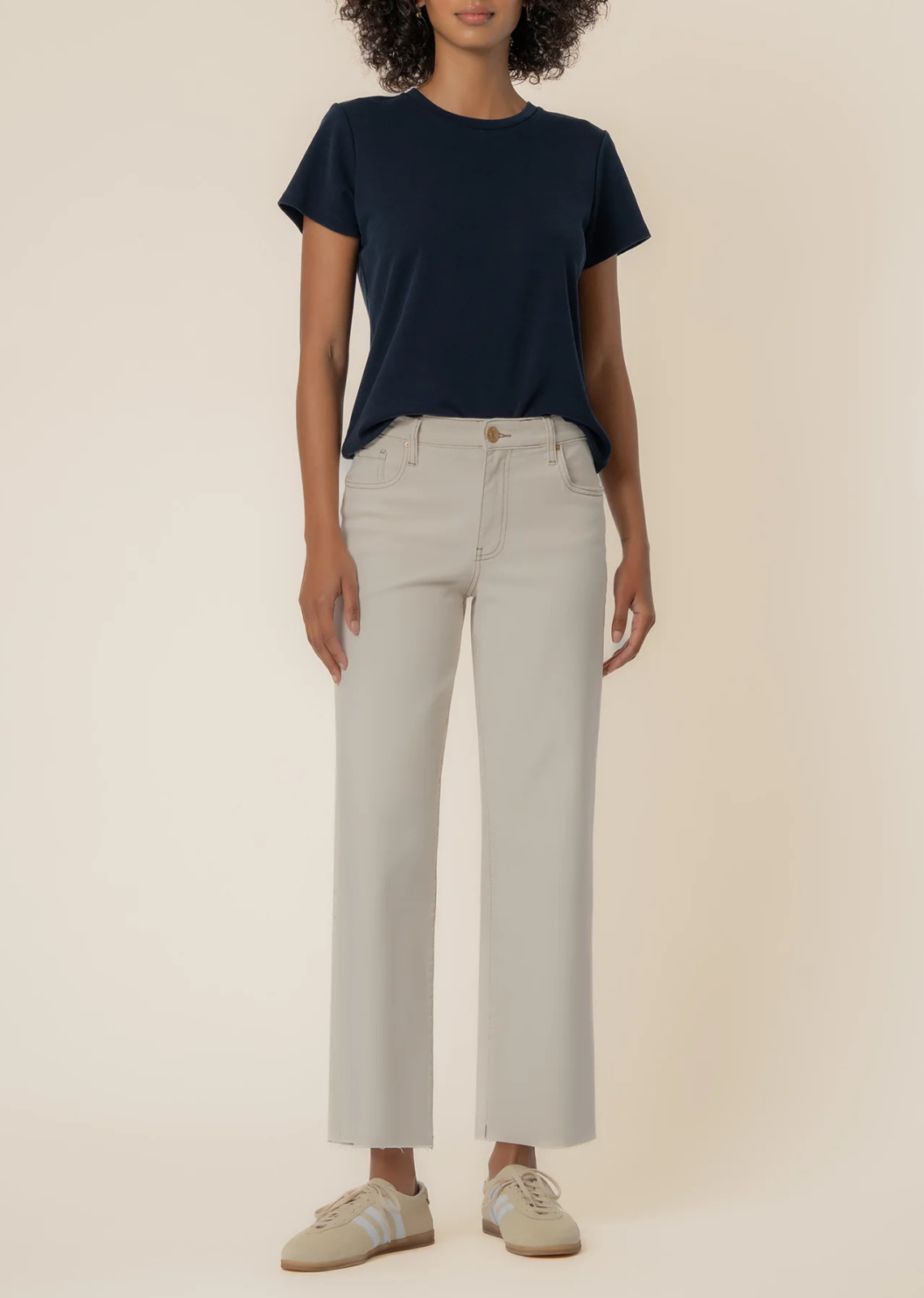 Kut From The Kloth Charlotte High Rise Wide Leg - Ecru