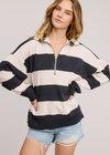 Charlotte Avery Half Zip Stripe Sweater