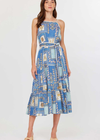 Coastal Patchwork Printed Dress
