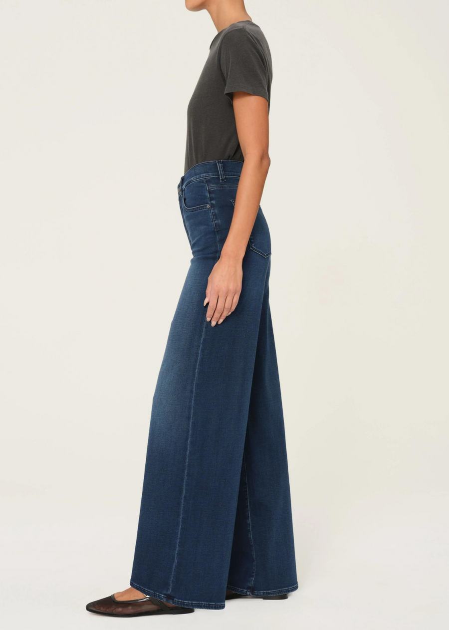 DL1961 Hepburn Wide Leg Jean- Stream.