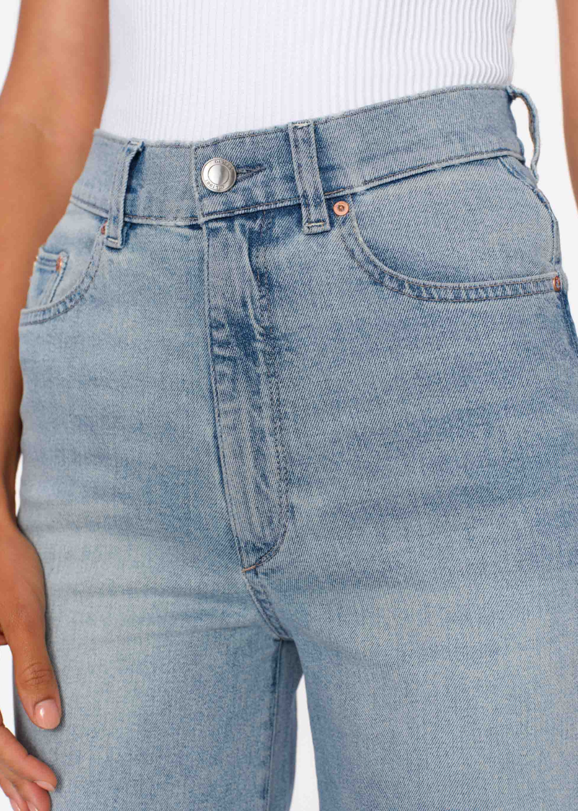 DL1961 Hepburn Wide Leg Ankle Jeans - Freshwater