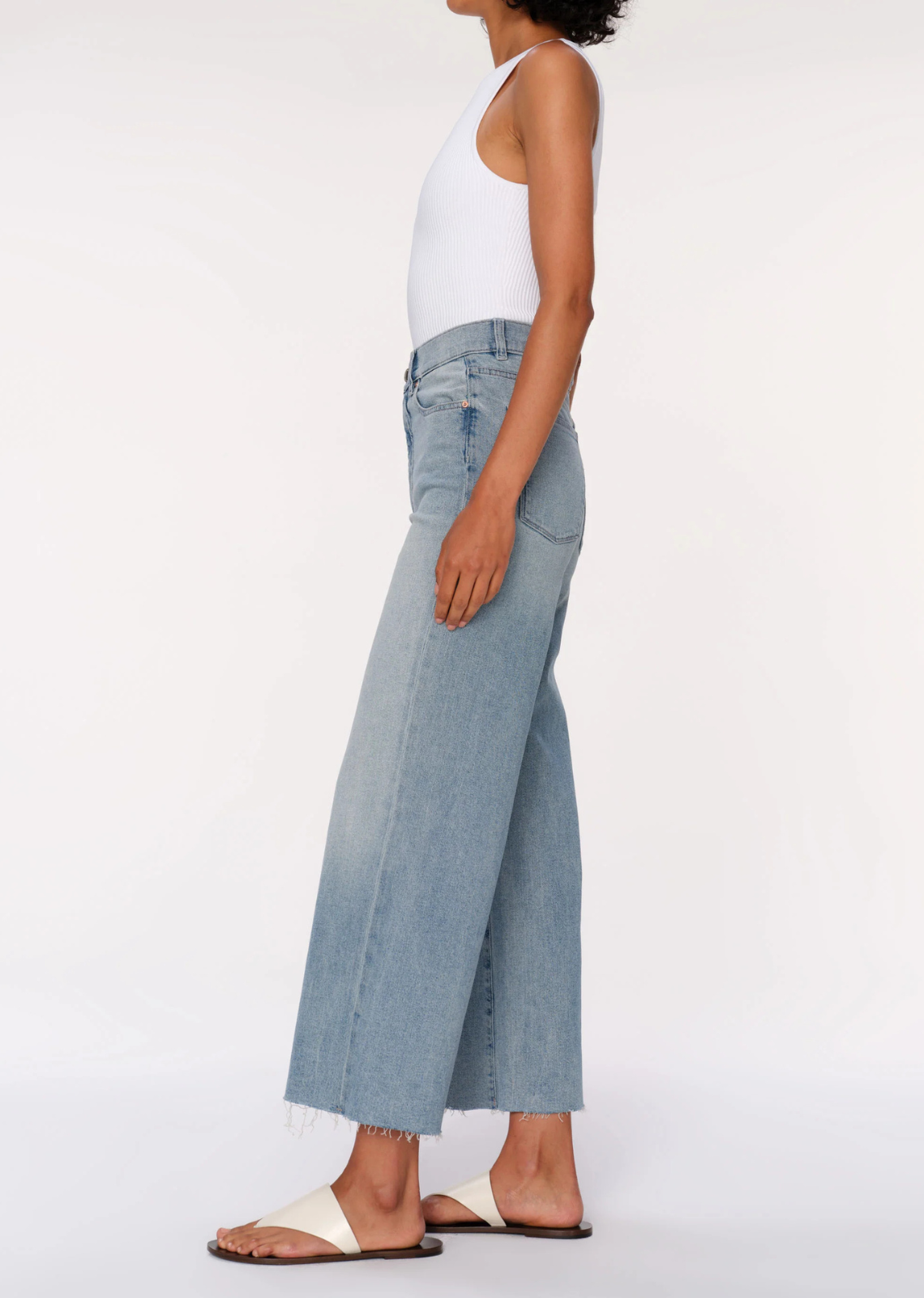 DL1961 Hepburn Wide Leg Ankle Jeans - Freshwater