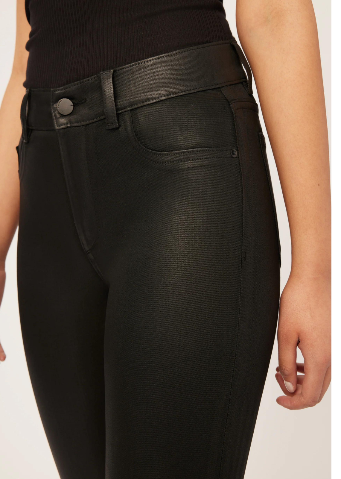 Black 2024 coated pants