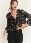 Daisy Tie Front Top