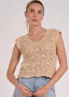 Elan Sweater Cap Sleeve Crochet