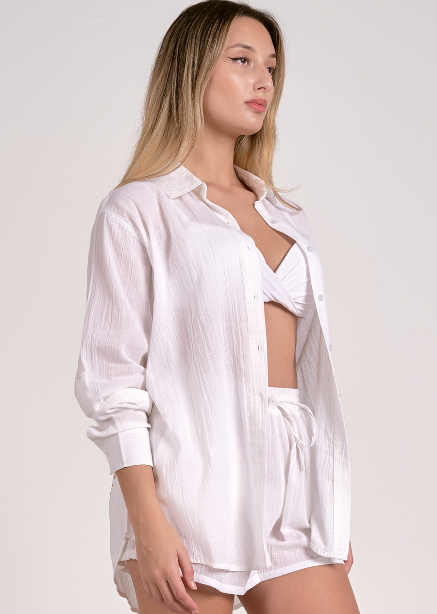 Elan Top Button Down Graphic