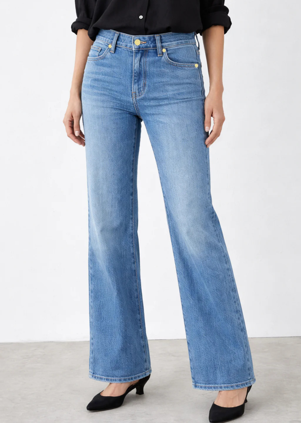 Fidelity Kelli High Rise Wide Leg Jean - Astor Blue