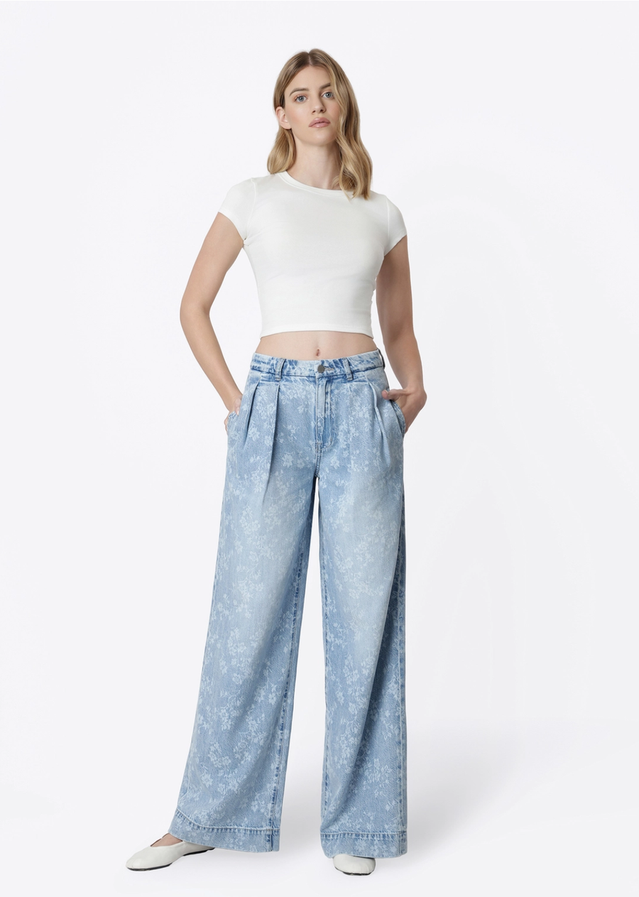 Hera Super High Rise Wide Leg - Floral Print