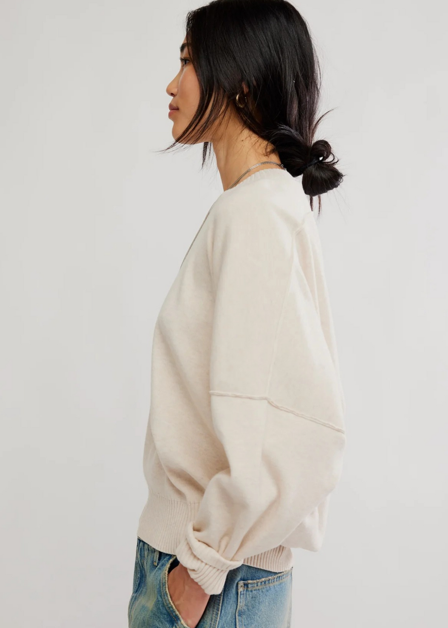 Your new fave wardrobe staple, this essential pullover features an intentionally oversized silhouette and a lightweight knit fabrication for a cozy finish.