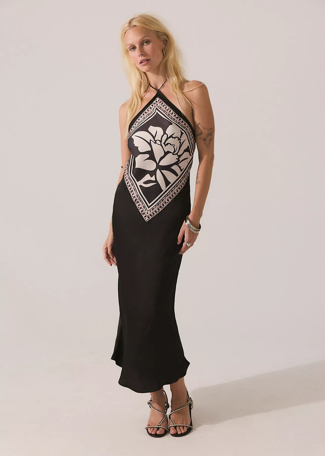 Free People Citrine Midi Dress - Raven Combo