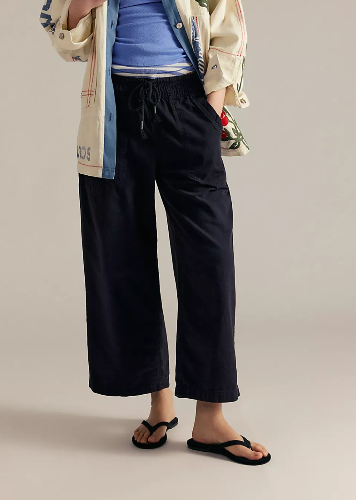 Free People Easy Peasy Pull On Pant - Black