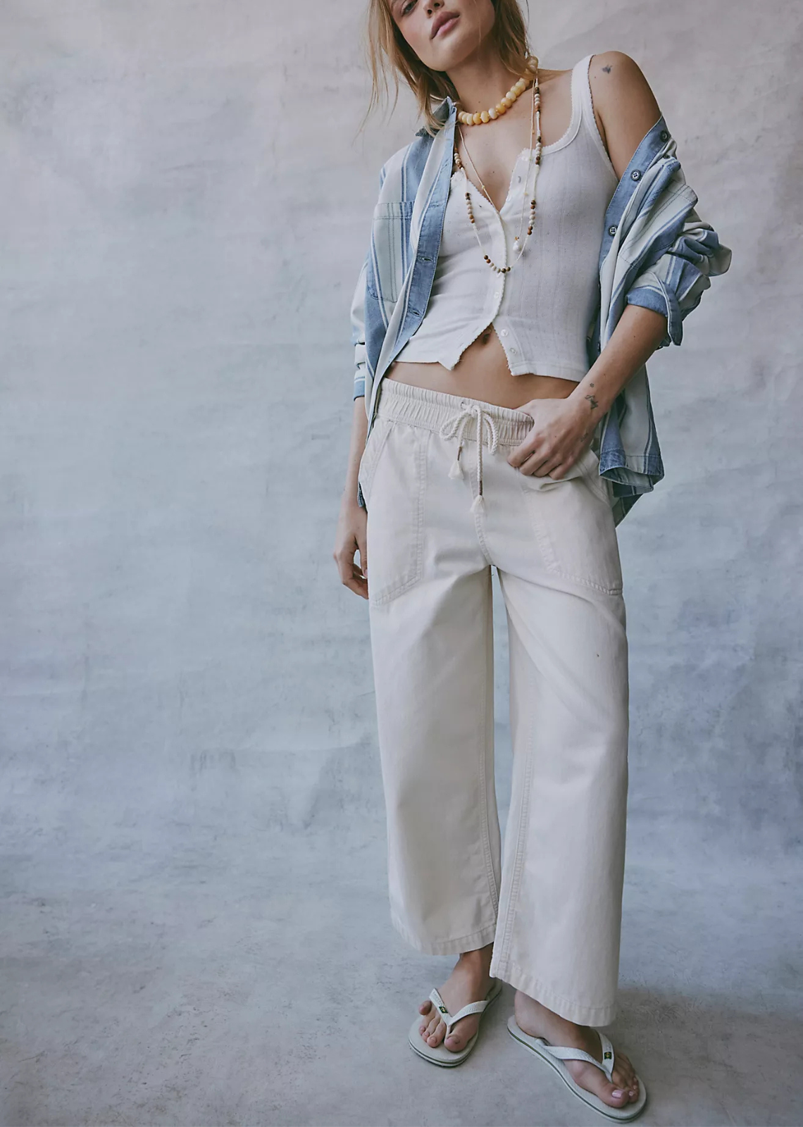 Free People Easy Peasy Pull On Pant -Irie