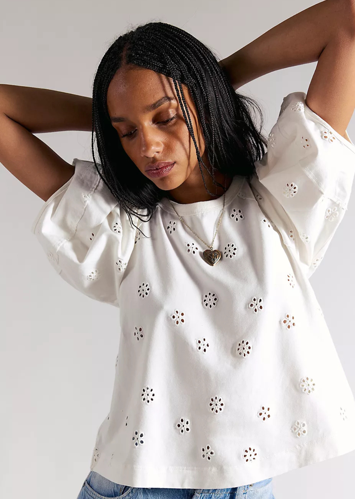 Free People Jessie Eyelet Tee