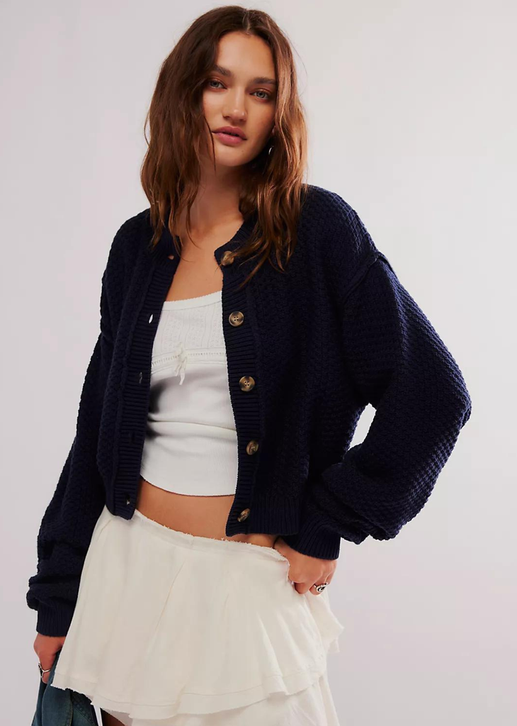 Free people white cardigan deals