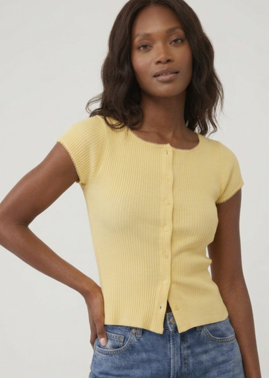 Free Poeple Most Wanted Cardi - Yellow