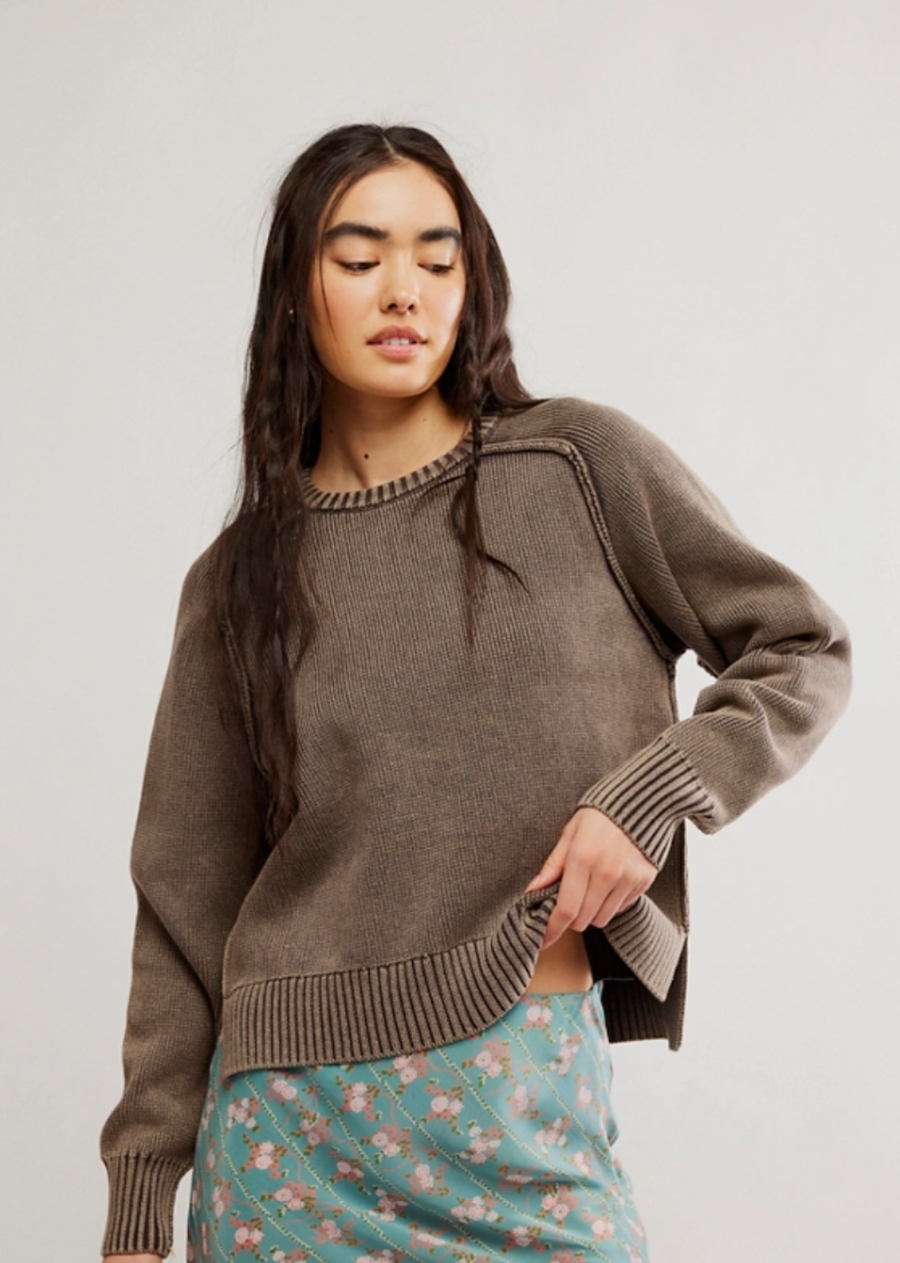 Free People Spring Street Pullover - French Chocolate