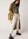 Free People Tahiti Cargo Pant.The coolest way to cargo, these timeless pants are featured in a low-rise, slouchy straight silhouette with utility-style pockets throughout and smocked waist for ease.