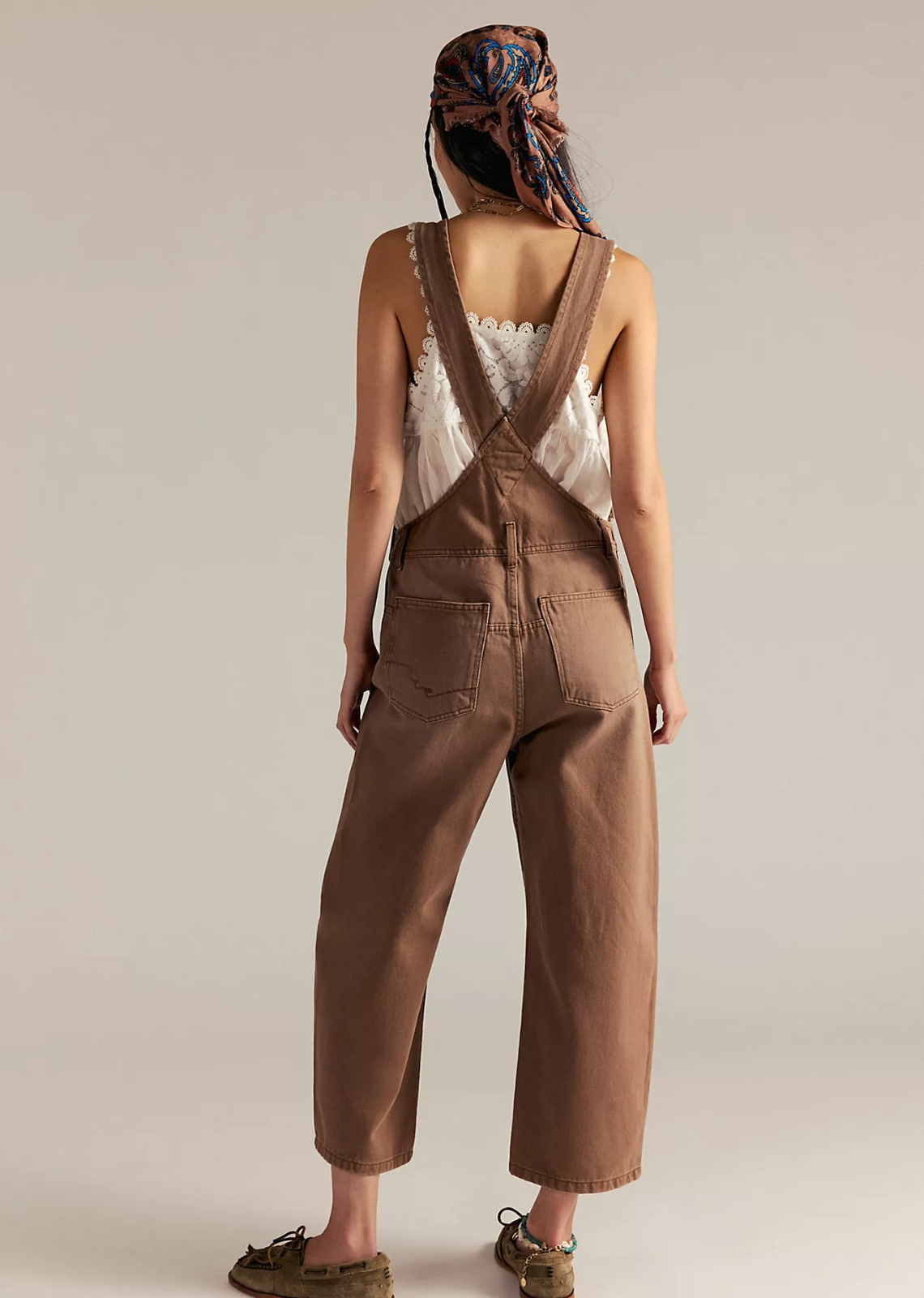 Free People Deep Trance Overalls - Brown Sugar