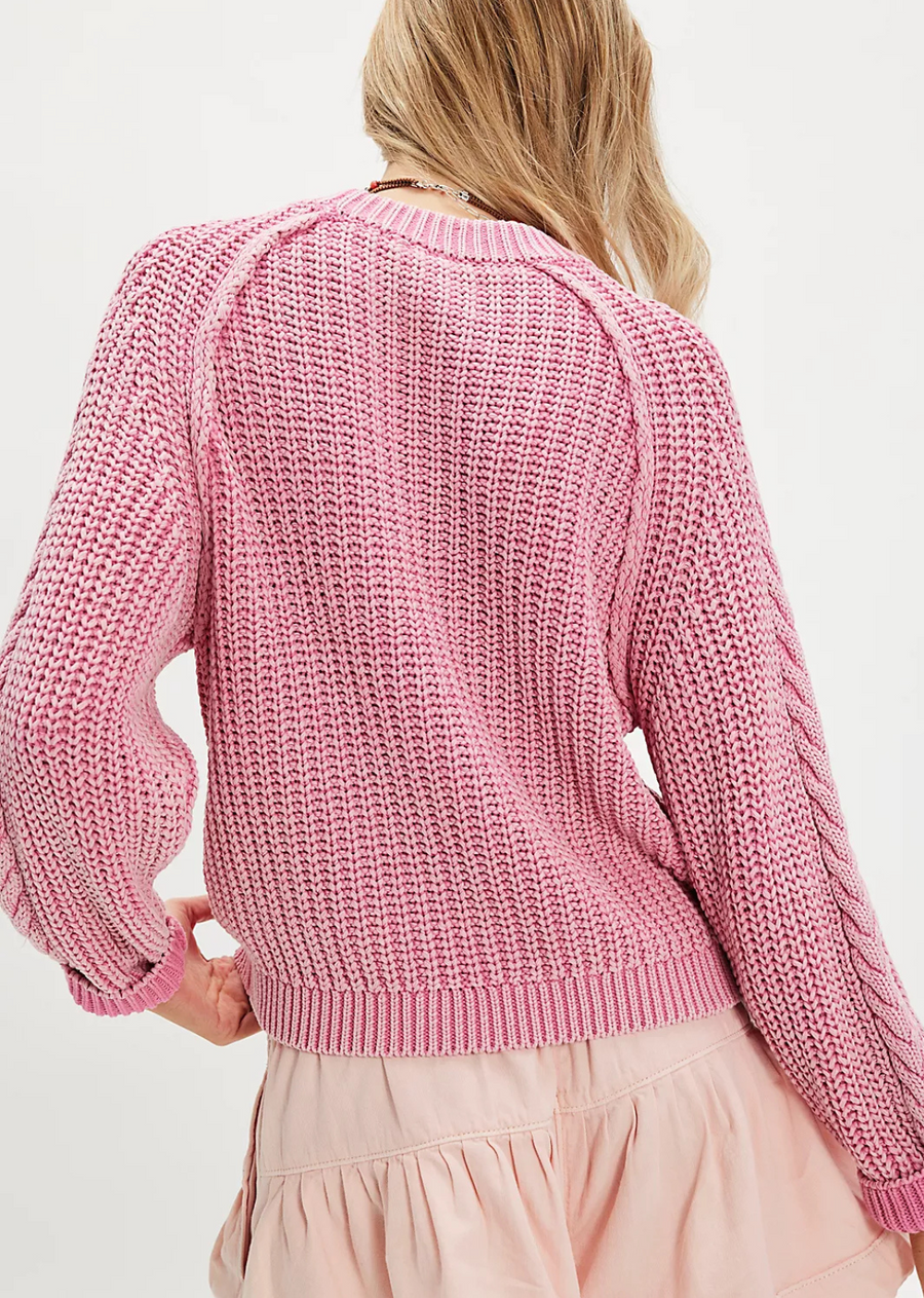 Free People Frankie Knit Sweater - Gumdrop