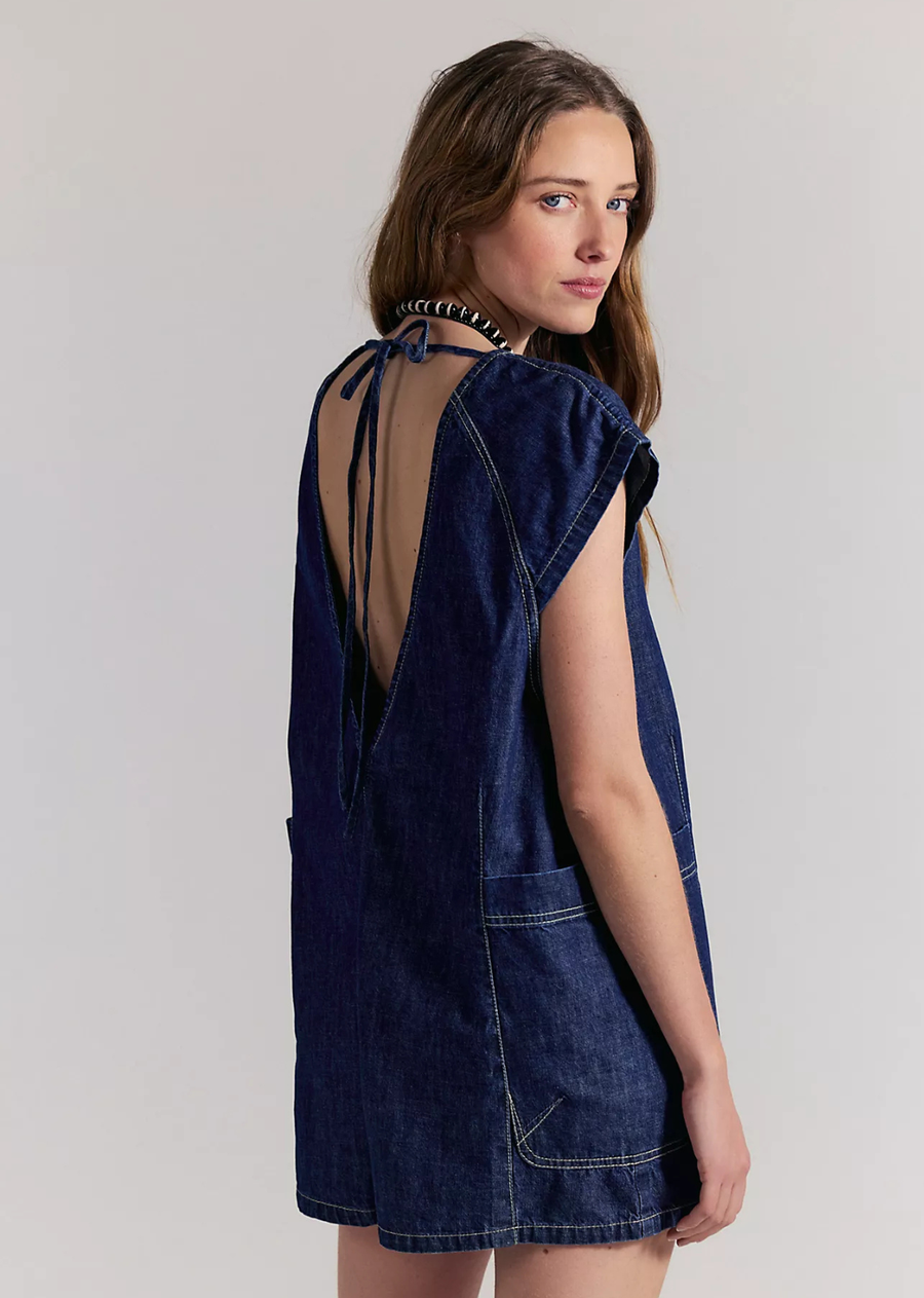 Free People Free Fall Denim Romper