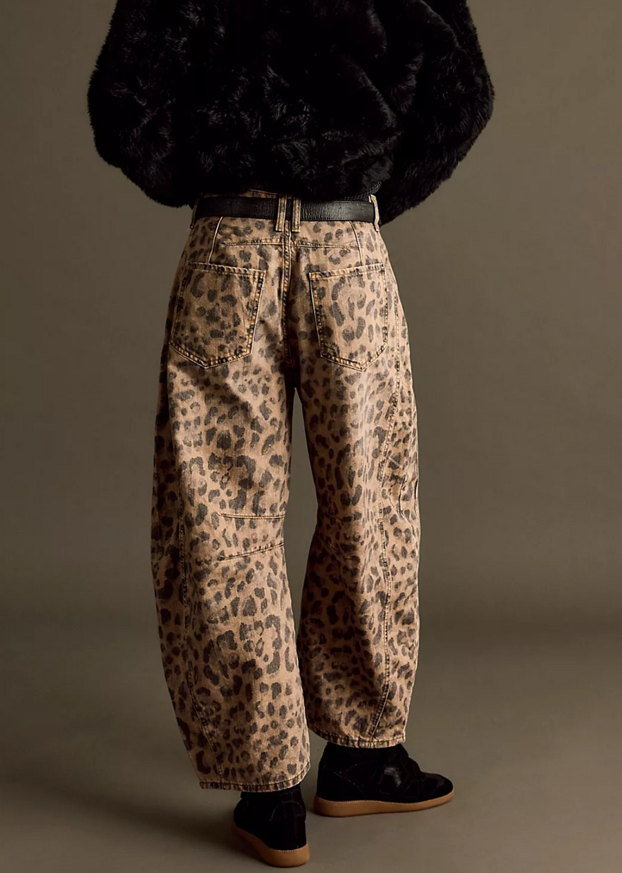 Free People Good Luck Printed Barrels - Brown Sugar