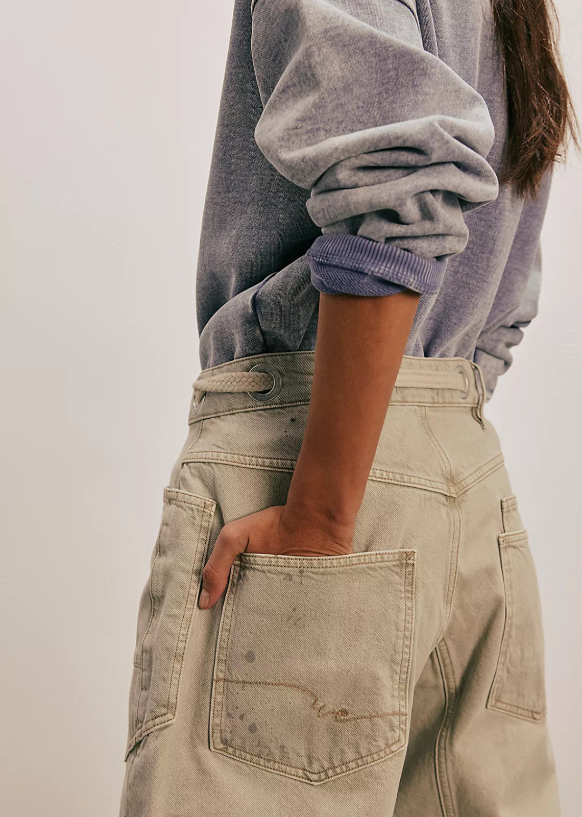 Free People Moxie Low Slung Pull On Jeans - Jetty