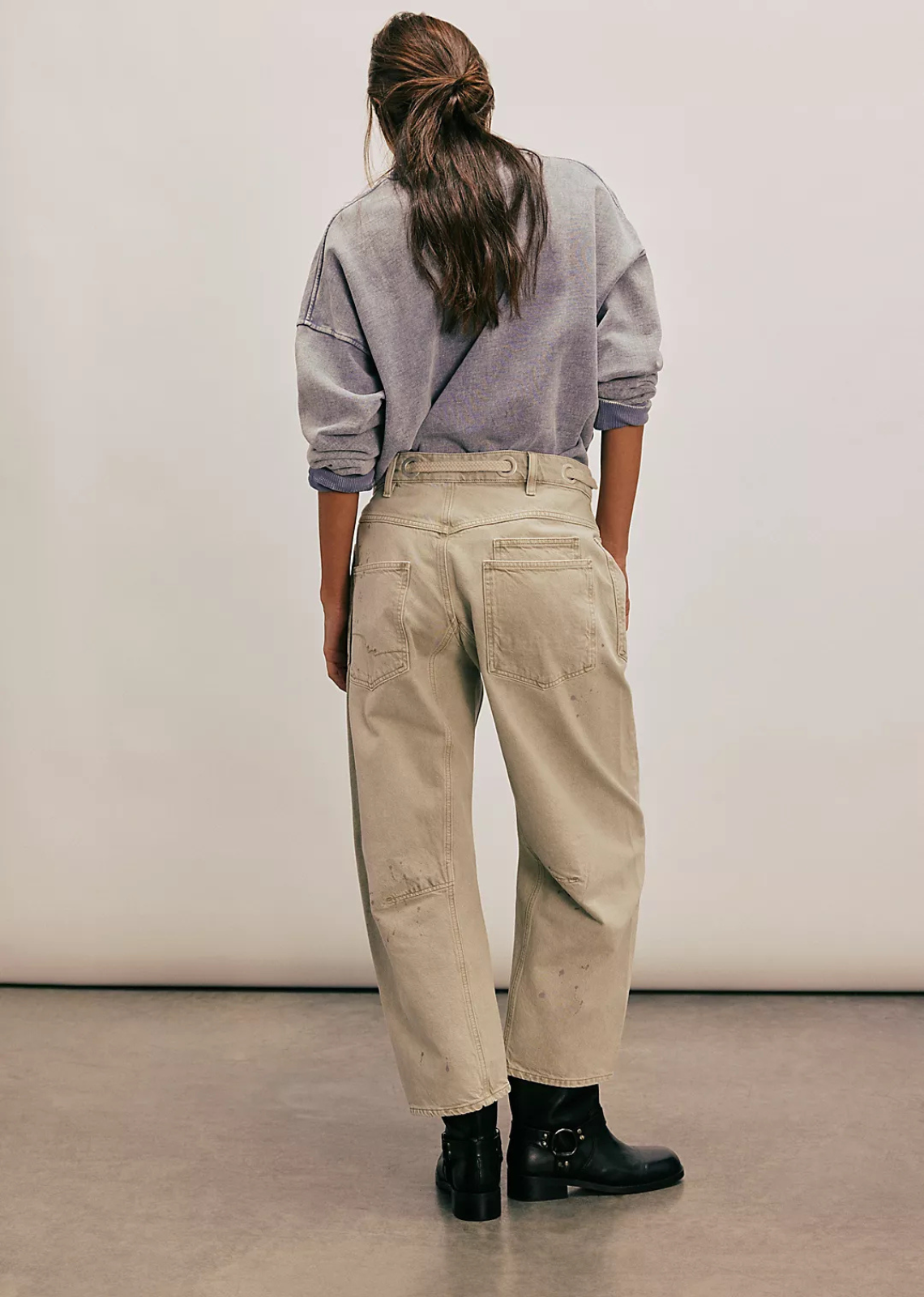 Free People Moxie Low Slung Pull On Jeans - Jetty