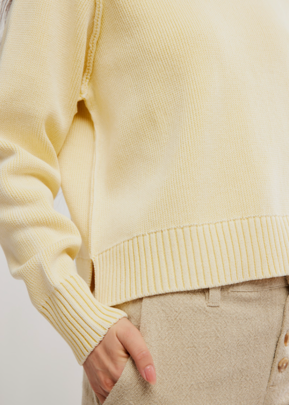 Free People Spring Street Pullover - Banana Cream