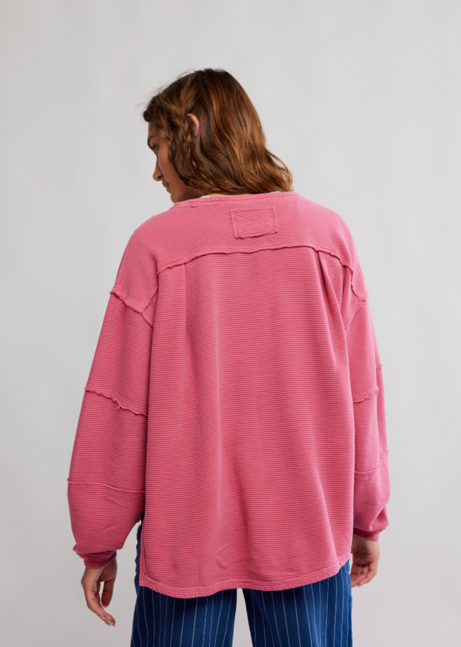 Free People Total Eclipse Top - Hibiscus Pop