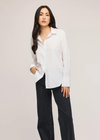 Gentle Fawn Valencia Button Down Shirt. The Valencia button down shirt is made of a crisp cotton fabric. Features include a rounded hem shape and elongated sleeve cuff detail.