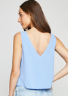 Gentle Fawn Kit Tank- HydrangeaThe Kit tank is made of a lightweight linen blend that is perfect for warm weather. Features include a front and back v-neckline, button front closure.