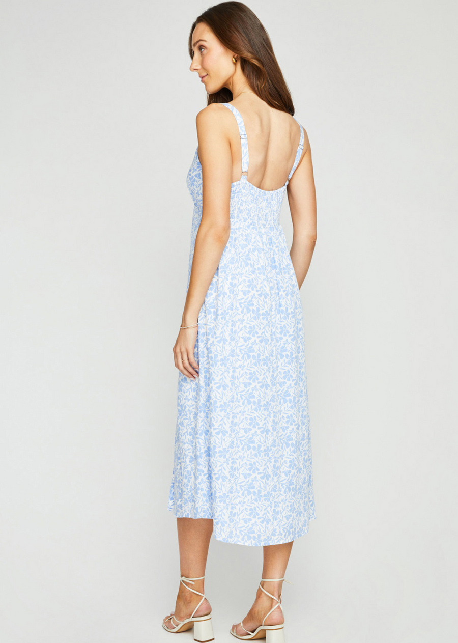 Gentle Fawn Esme Dress. You can't help but feel that spring is in the air with the beautiful Esme dress. With her flattering silhouette, beautiful textured fabric, and stunning floral print, you'll find every excuse you can to wear her out.
