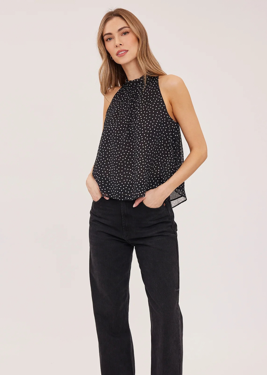 Gentle Fawn Lenora Sleeveless Blouse - Black Print