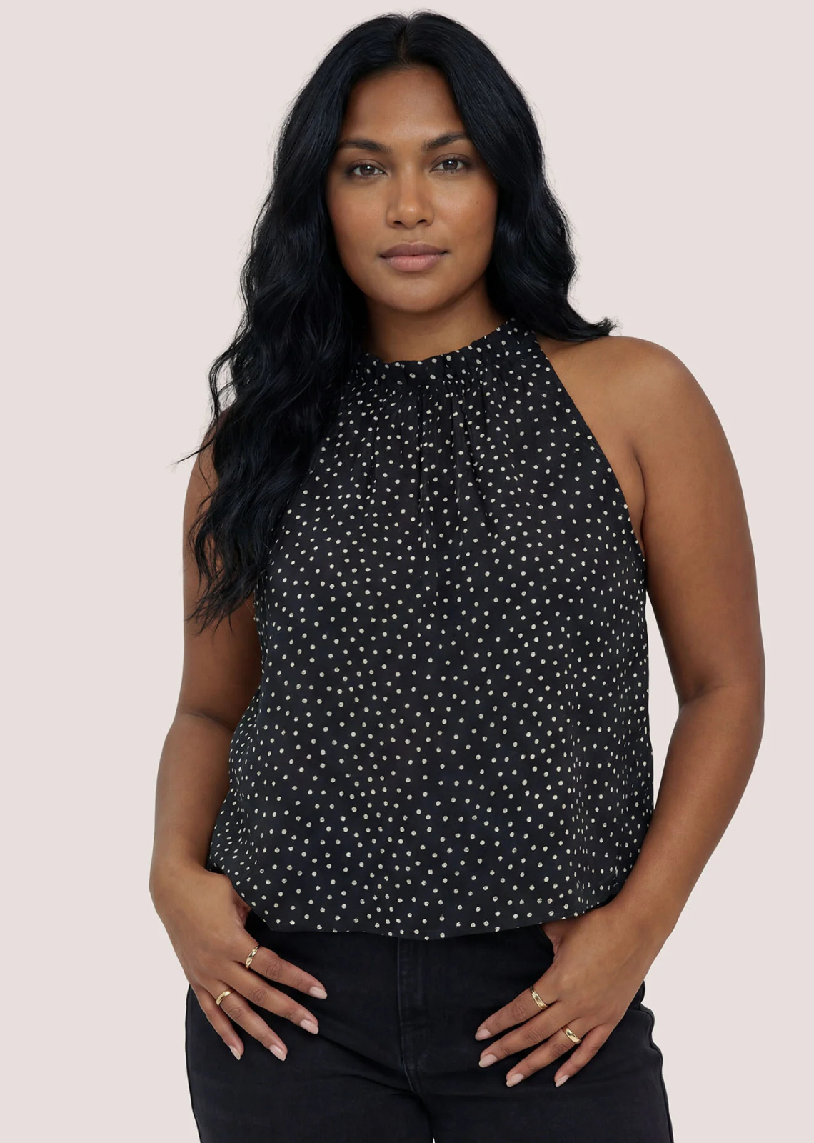 Gentle Fawn Lenora Sleeveless Blouse - Black Print