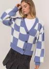 Gia Checkered Cardigan