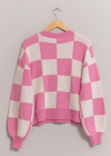 Gia Checkered Cardigan