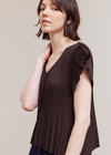 Grace Pleated Ruffle Top